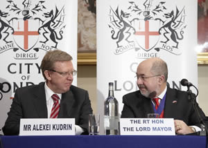 Lord Mayor with the Russian Finance Minister